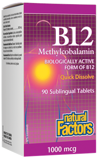 Снимка на ВИТАМИН B12 сублингвални таблетки 1000 мкг * 90 НАТУРАЛ ФАКТОРС
