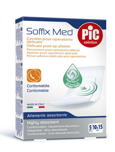 Снимка на PIC ПЛАСТИР SOFFIX MED ПОСТОПЕРАТИВЕН 15 X 10 см X 5 бр.