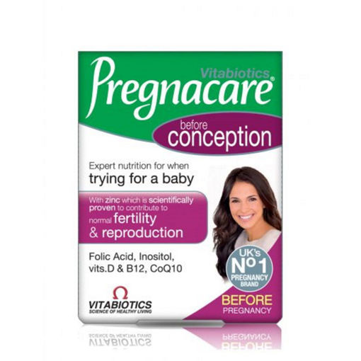 Pregnacare® Зачеване е внимателно балансирана комбинация от микронутриенти за поддържане на репродуктивното здраве при жената, включваща Инозитол, Ко-ензим Q10, N- ацетилцистеин, Селен, Витамин В 12 и Фолиева киселина.