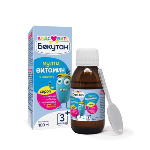 KIDS VITs Becutan multi vitamin е хранителна добавка, която съдържа комбинация от 9 витамина и е предназначена да допълни диетата и да подпомогне растежа и развитието на детето.