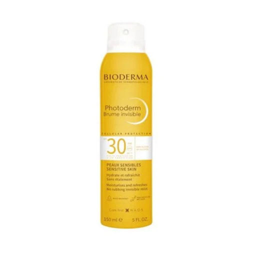 Bioderma Photoderm Brume Invisible SPF30 е слънцезащитен хидратиращ спрей, който е подходящ за възрастни и деца над 3 години. Подходящ всеки тип кожа, включително за чувствителна кожа, включително много светла с лунички.