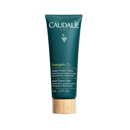 Caudalie Vinergetic C+ Instant detox mask е висококачествен козметичен продукт за лице. Специална формула с витамин C, осигуряваща силен антиоксидантен ефект. Защитава кожата от свободните радикали, като така противодейства на преждевременното стареене. Продуктът почиства епидермиса в дълбочина, отсранява излишното количество себум и стяга порите.