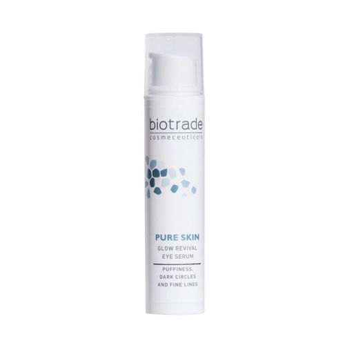 PURE SKIN ОЗАРЯВАЩ ОКОЛООЧЕН КРЕМ – СЕРУМ за ежедневна грижа при първи признаци на стареене – фини линии, бръчки, тъмни кръгове, умора, подпухване и суха кожа. Леката, но интензивна формула на околоочния серум се разтапя в кожата, като нежно хидратира и освобождава мощното действие на коктейл от хиалуронова киселина, пептиди, кофеин и рускогенин.