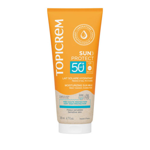 Снимка на ТОПИКРЕМ SUN PROTECT SPF50+ Фотозащитно мляко за лице и тяло*200