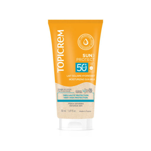 Снимка на ТОПИКРЕМ SUN PROTECT SPF50+ Фотозащитно мляко за лице и тяло*50 мл