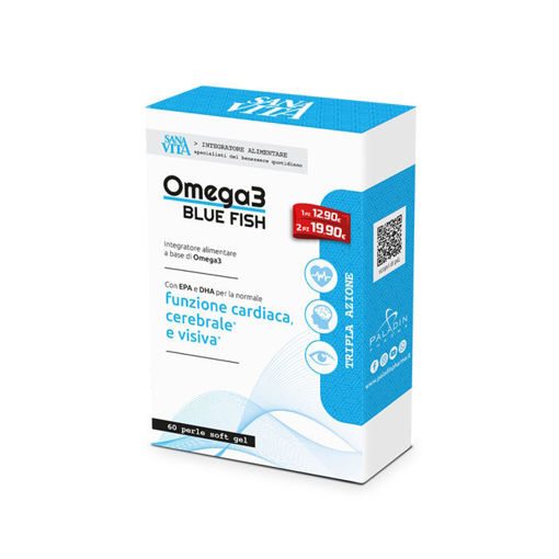 Снимка на Омега-3 Рибено масло 500 mg (EPA  175 mg/ DHA/ 125 mg) Sanavita капсули*60